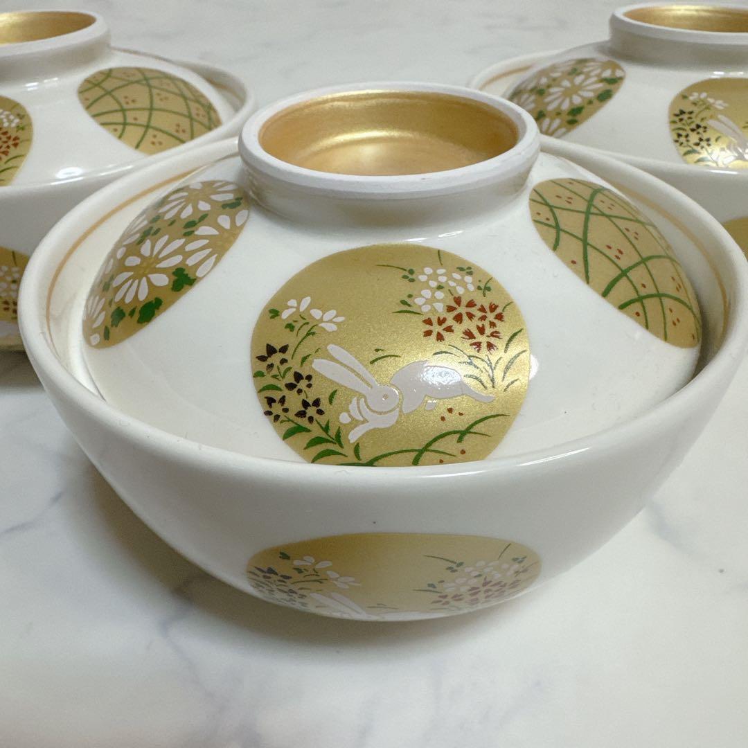 ✨美品✨煮物碗 金彩丸紋蓋向 3個セット 料亭 旅館 和食器
