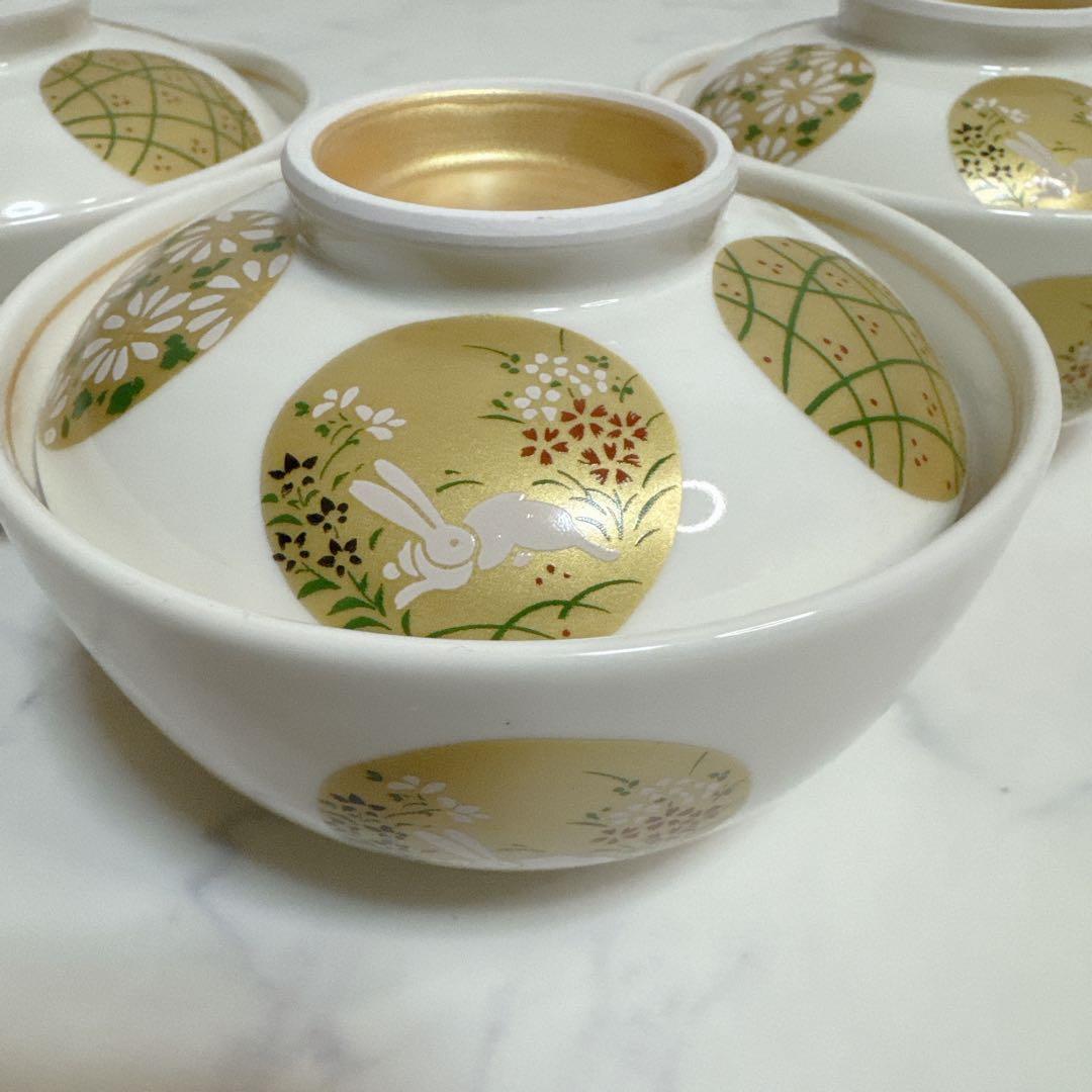 ✨美品✨煮物碗 金彩丸紋蓋向 3個セット 料亭 旅館 和食器