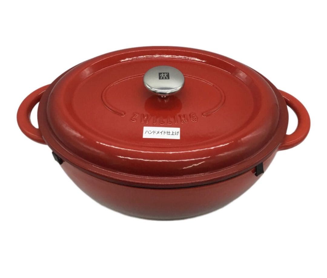 【未使用・保管品】ZWILLING ココット 29cm 鋳物ホーロー鍋 レッド