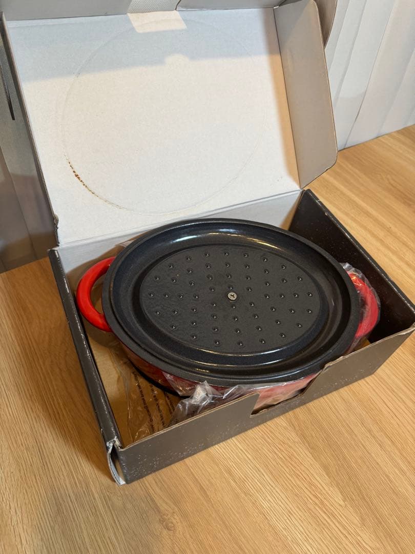 【未使用・保管品】ZWILLING ココット 29cm 鋳物ホーロー鍋 レッド