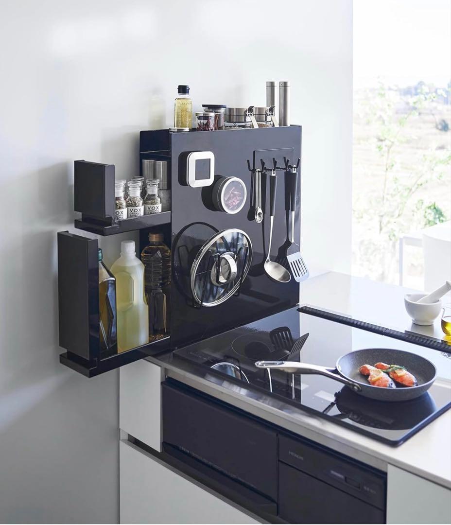 山崎実業(Yamazaki) 【 完成品 ストッパーのみ要取付 】 調味料ラック