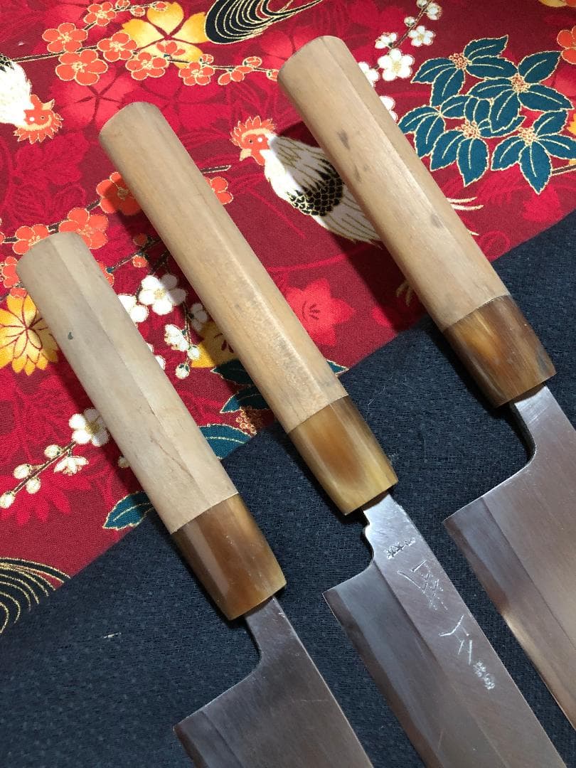 【研ぎ済み】玉白鋼・水牛口　正本　出刃包丁　柳刃包丁　刺身包丁　和包丁　釣り