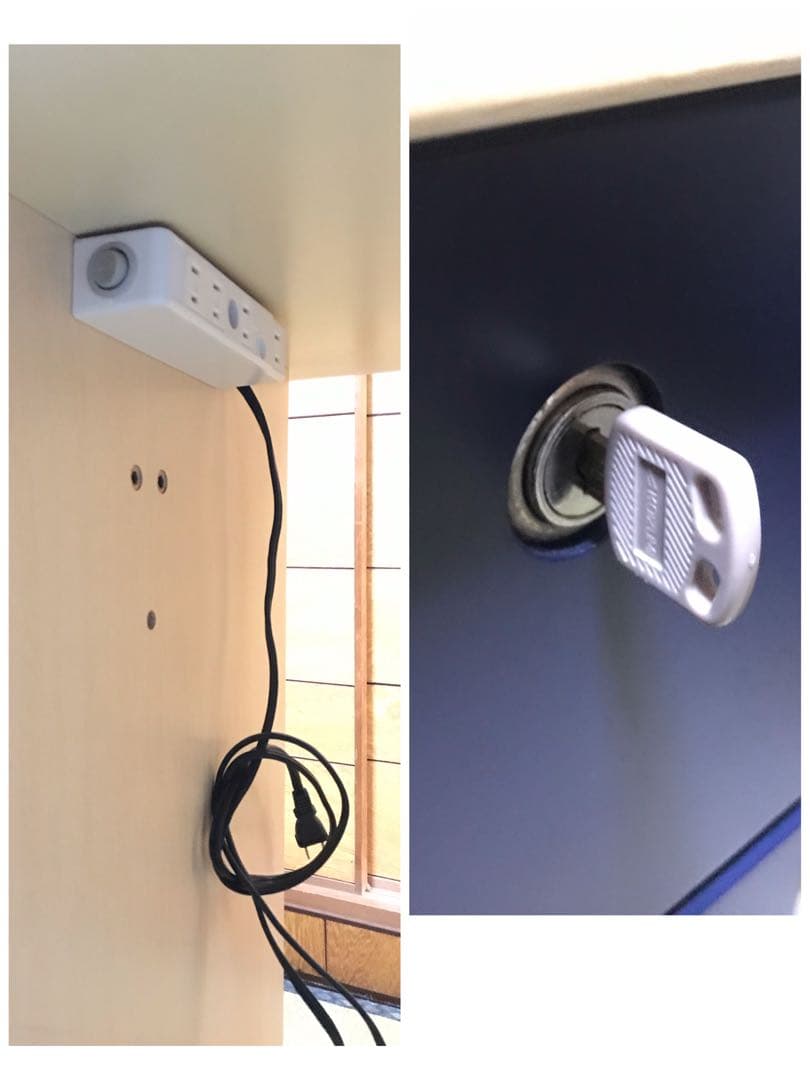 コイズミ デスク コンセント付き