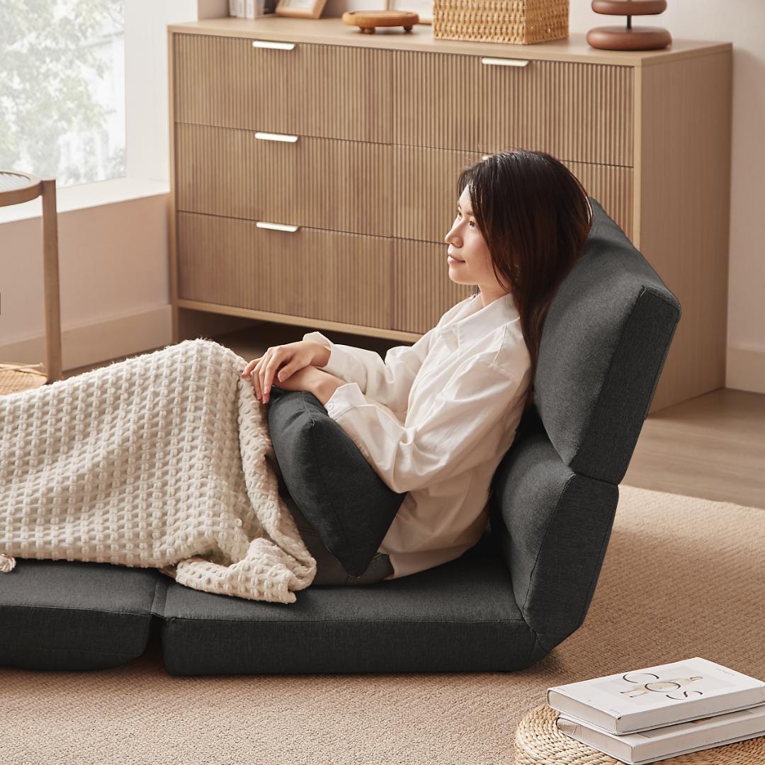 折りたたみ ソファベッド 5段階 座椅子 2人掛け ソファ リクライニング