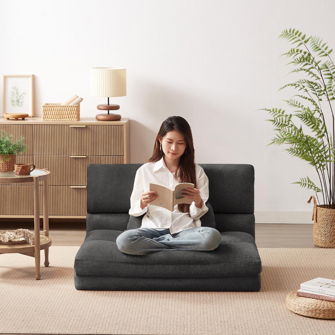 折りたたみ ソファベッド 5段階 座椅子 2人掛け ソファ リクライニング