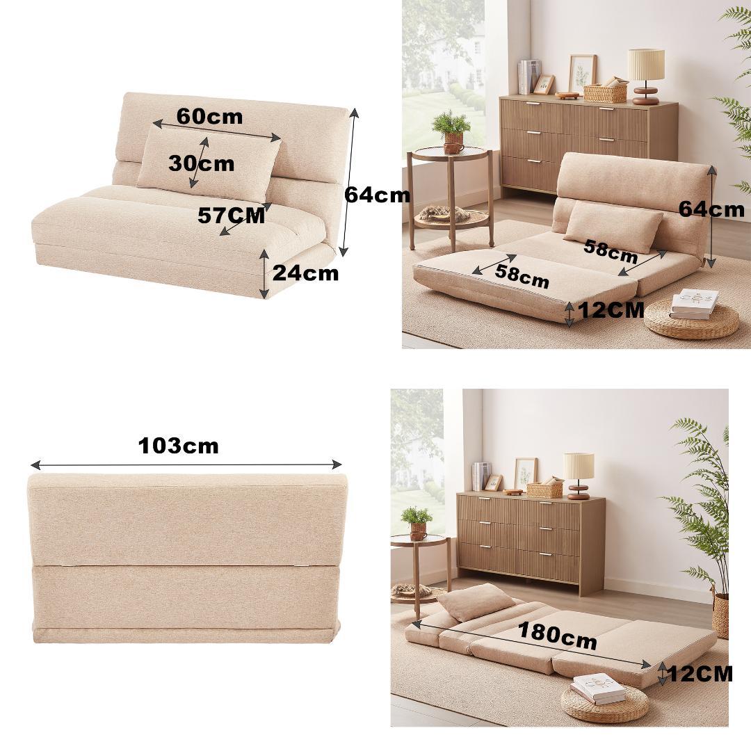 折りたたみ ソファベッド 5段階 座椅子 2人掛け ソファ リクライニング