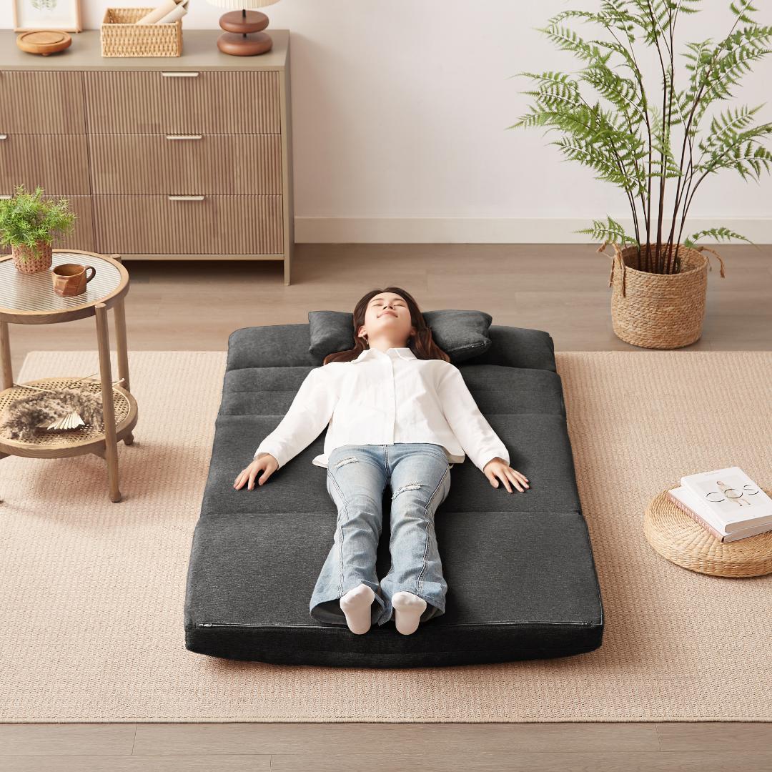 折りたたみ ソファベッド 5段階 座椅子 2人掛け ソファ リクライニング