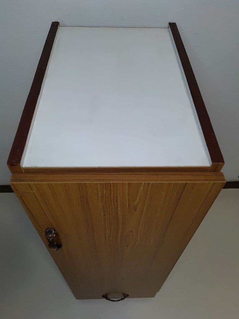 昭和レトロ 古家具 木製棚 引き出し付き 書類入れ カルテケース