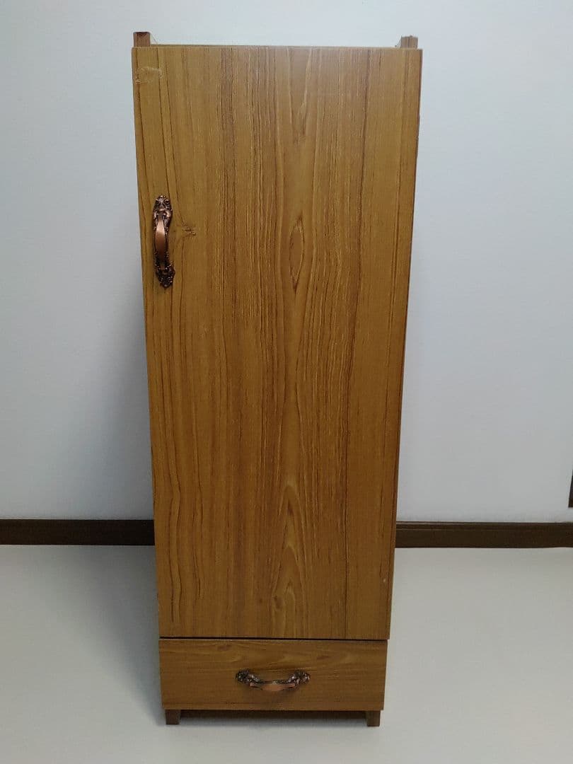 昭和レトロ 古家具 木製棚 引き出し付き 書類入れ カルテケース