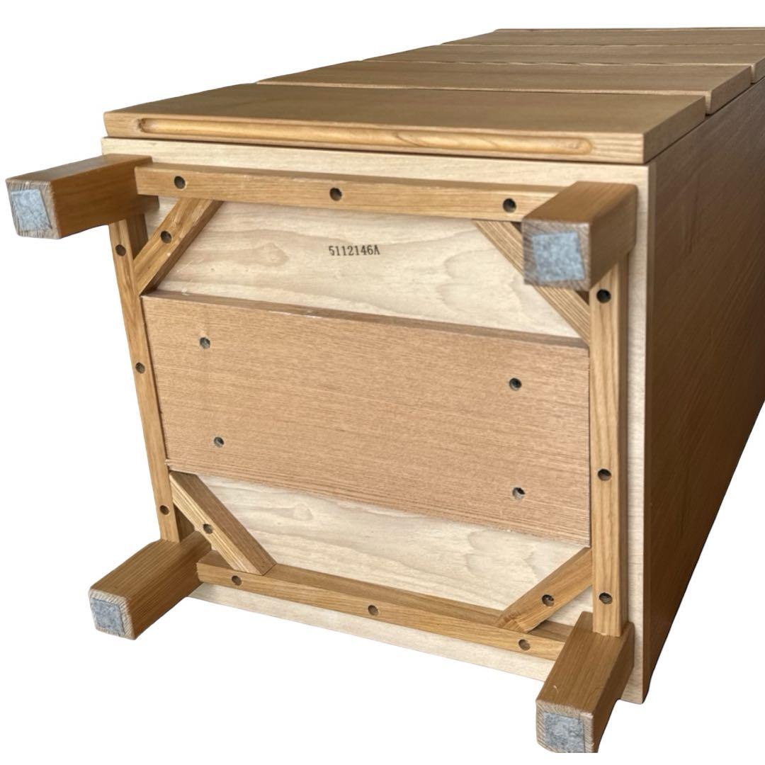 廃盤 希少品】無印良品 4段チェスト 足つき タモ材 - メルカリ