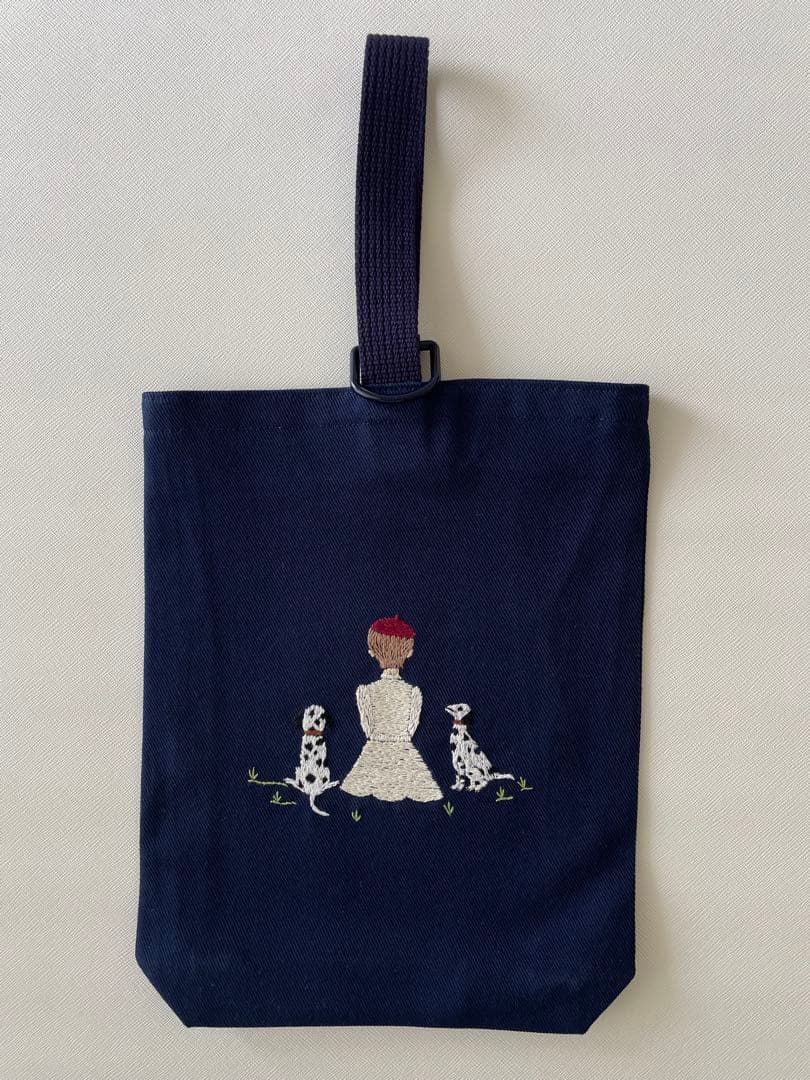 入園入学グッズ2点セット《ベレー帽の女の子とダルメシアン》