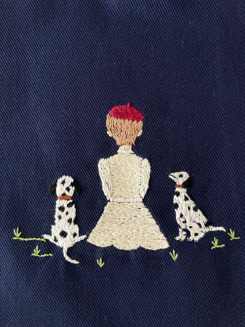 入園入学グッズ2点セット《ベレー帽の女の子とダルメシアン》