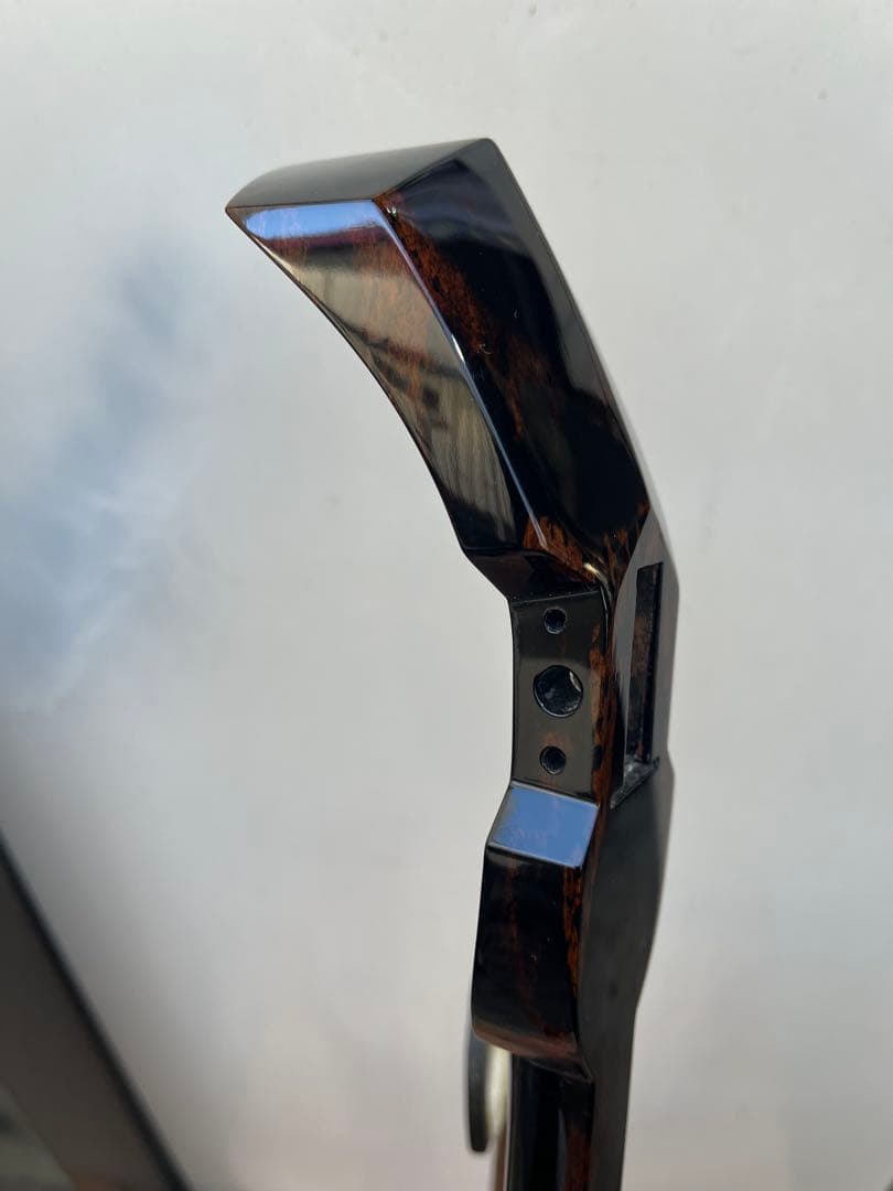 沖縄三線　知念大工(上質南洋黒檀)本皮一枚張り