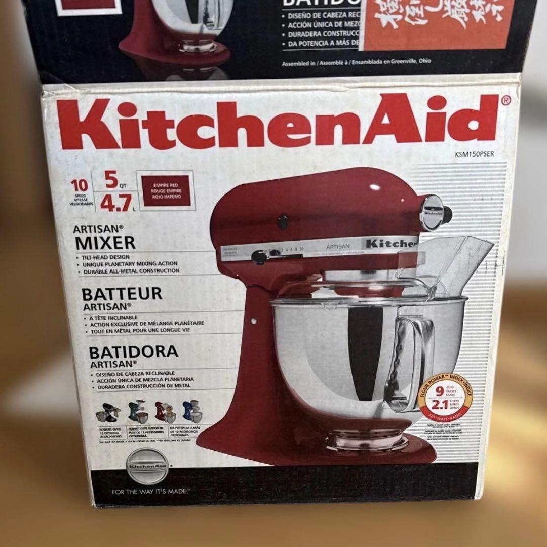 新品】動作確認済KitchenAidArtisanスタンドミキサーレッド - メルカリ
