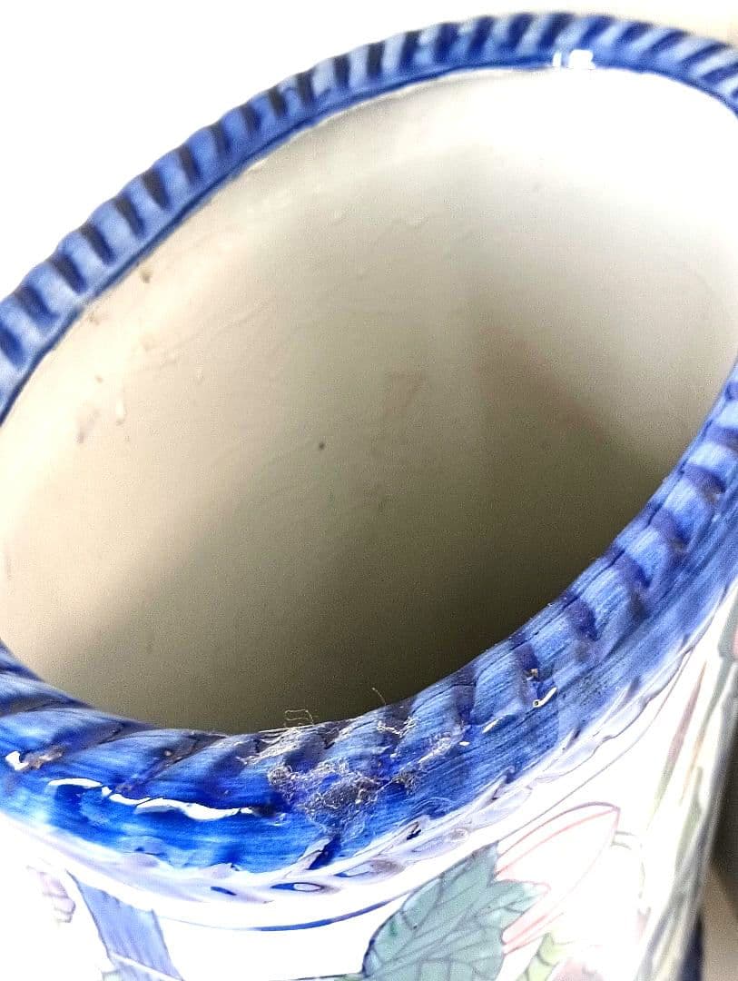 おしゃれ 陶器製 傘立て 花柄 朝顔 玄関収納 倒れない 人気 多用途