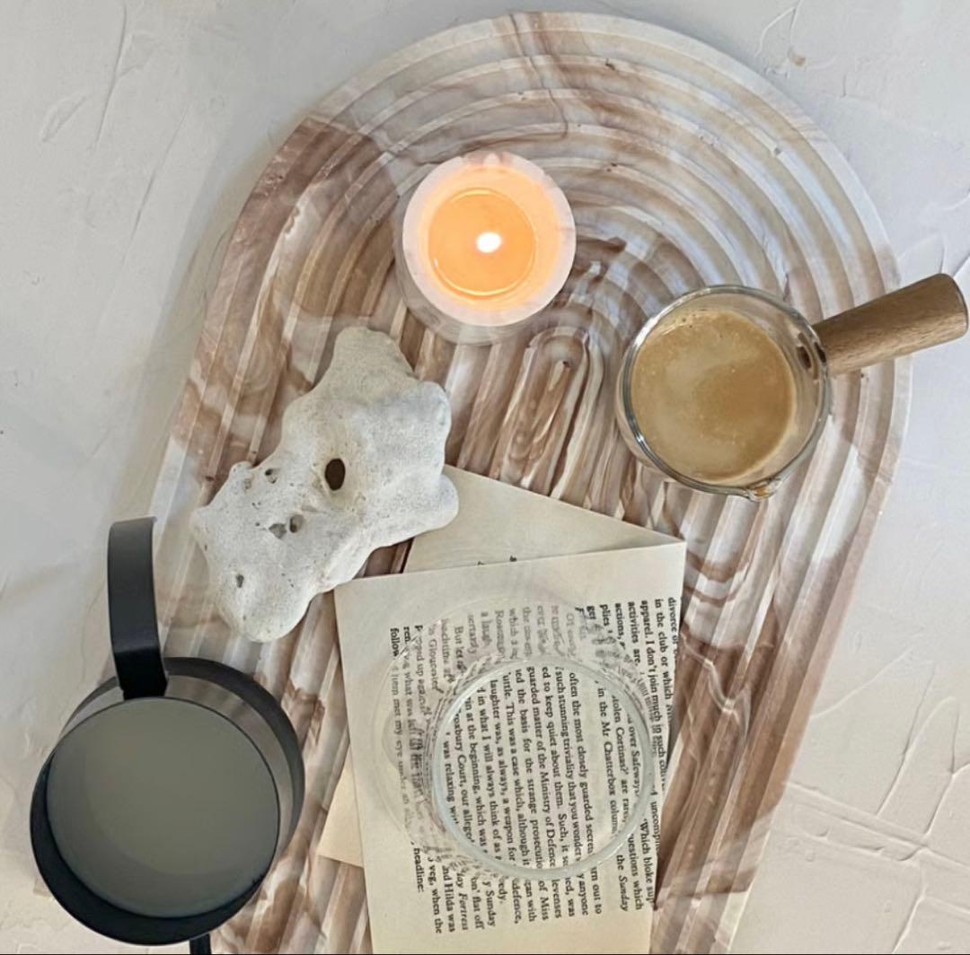 アーチ型マーブルトレイ✳︎ジェスモナイト - メルカリ