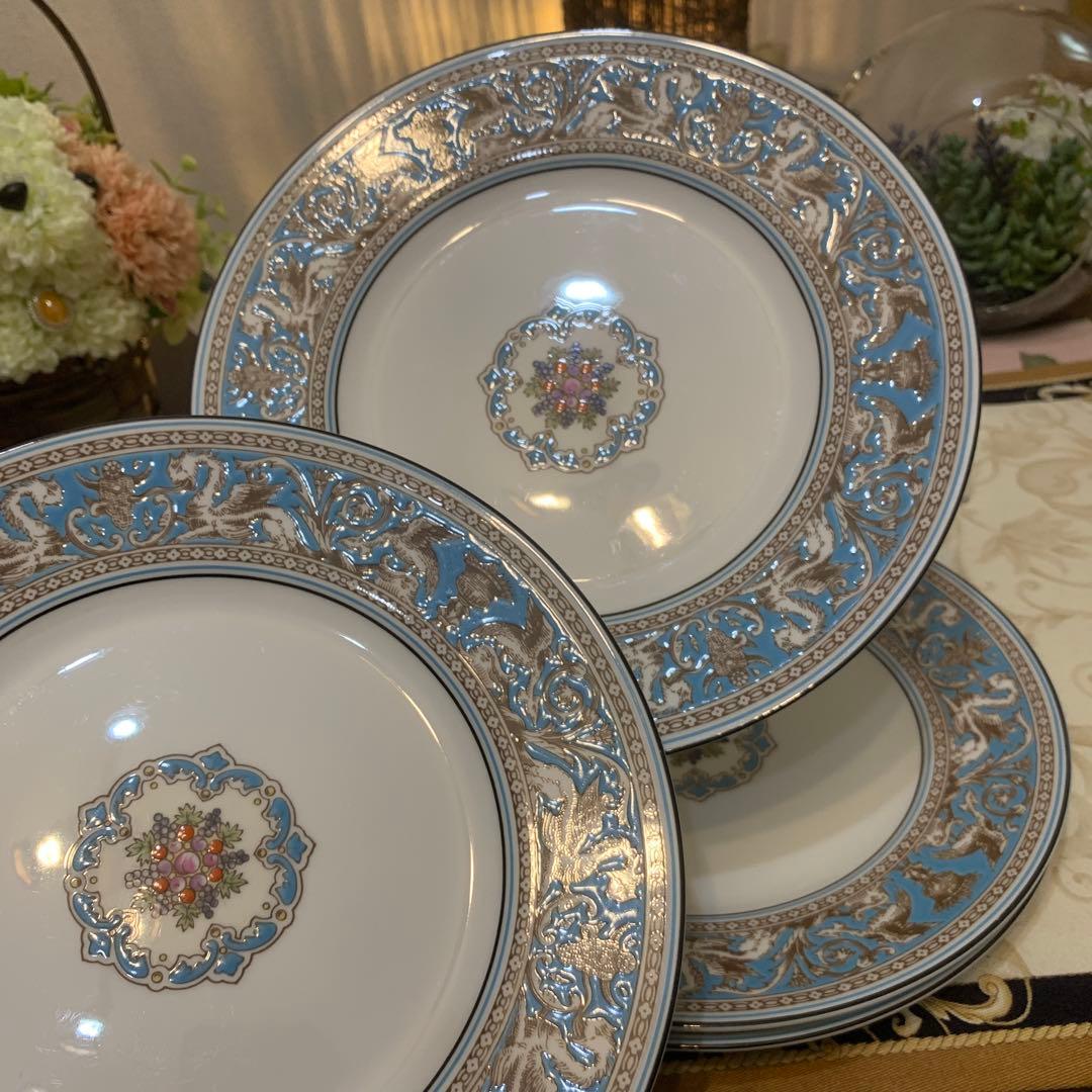 ウェッジウッド フロレンティーン　ターコイズ　20.5cmデザートプレート6枚