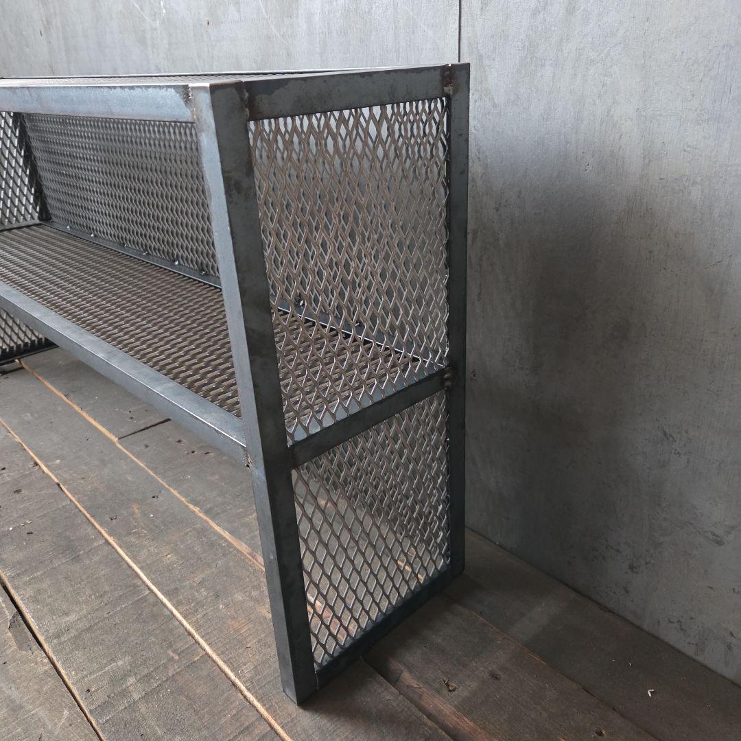 メッシュ構造 スチールラック 2段 シューズラック　シューズボックス