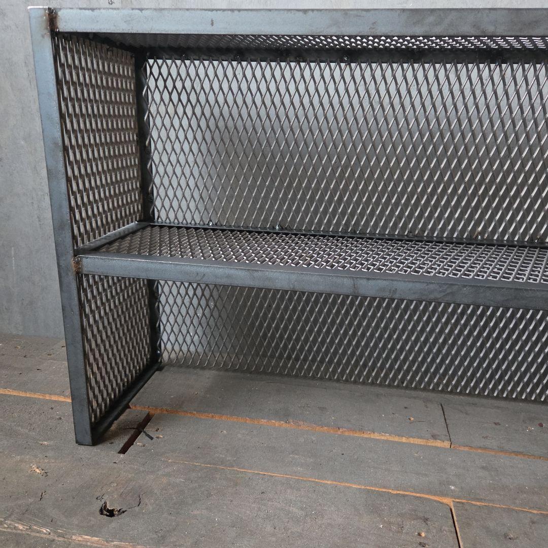 メッシュ構造 スチールラック 2段 シューズラック　シューズボックス