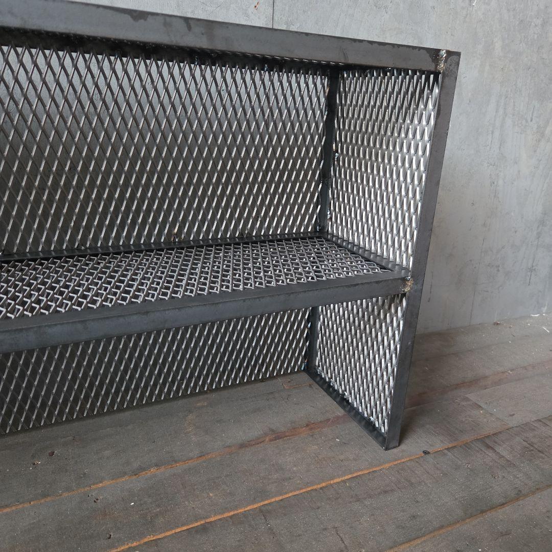 メッシュ構造 スチールラック 2段 シューズラック　シューズボックス