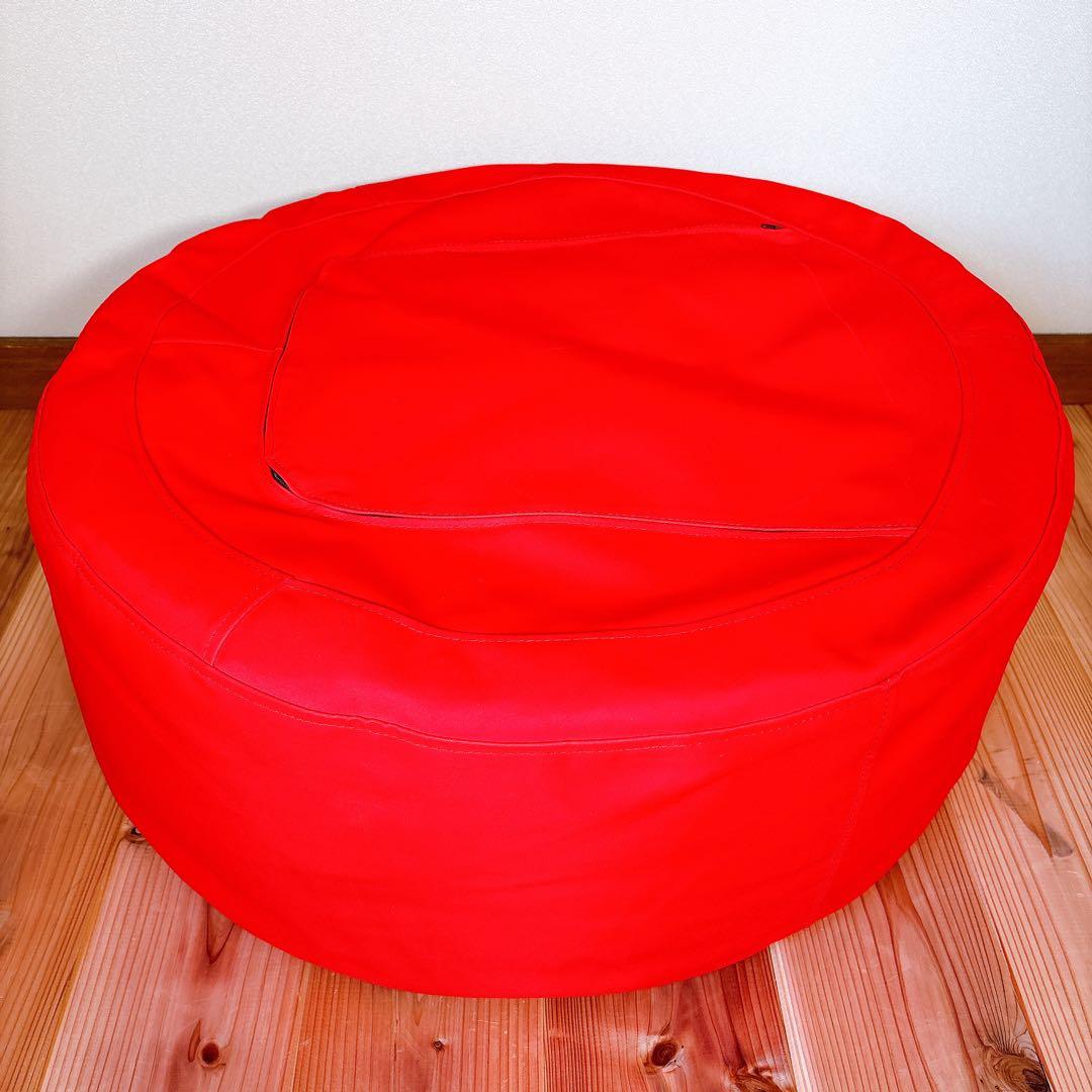 【良品】 ligne roset リーンロゼ ビーズクッション ソファ レッド