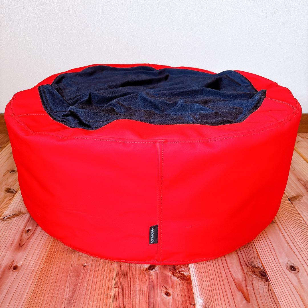 【良品】 ligne roset リーンロゼ ビーズクッション ソファ レッド