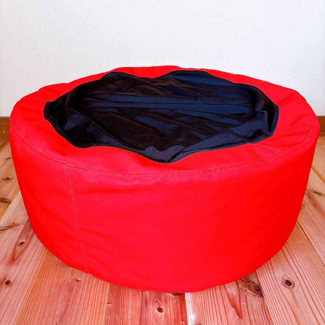 【良品】 ligne roset リーンロゼ ビーズクッション ソファ レッド