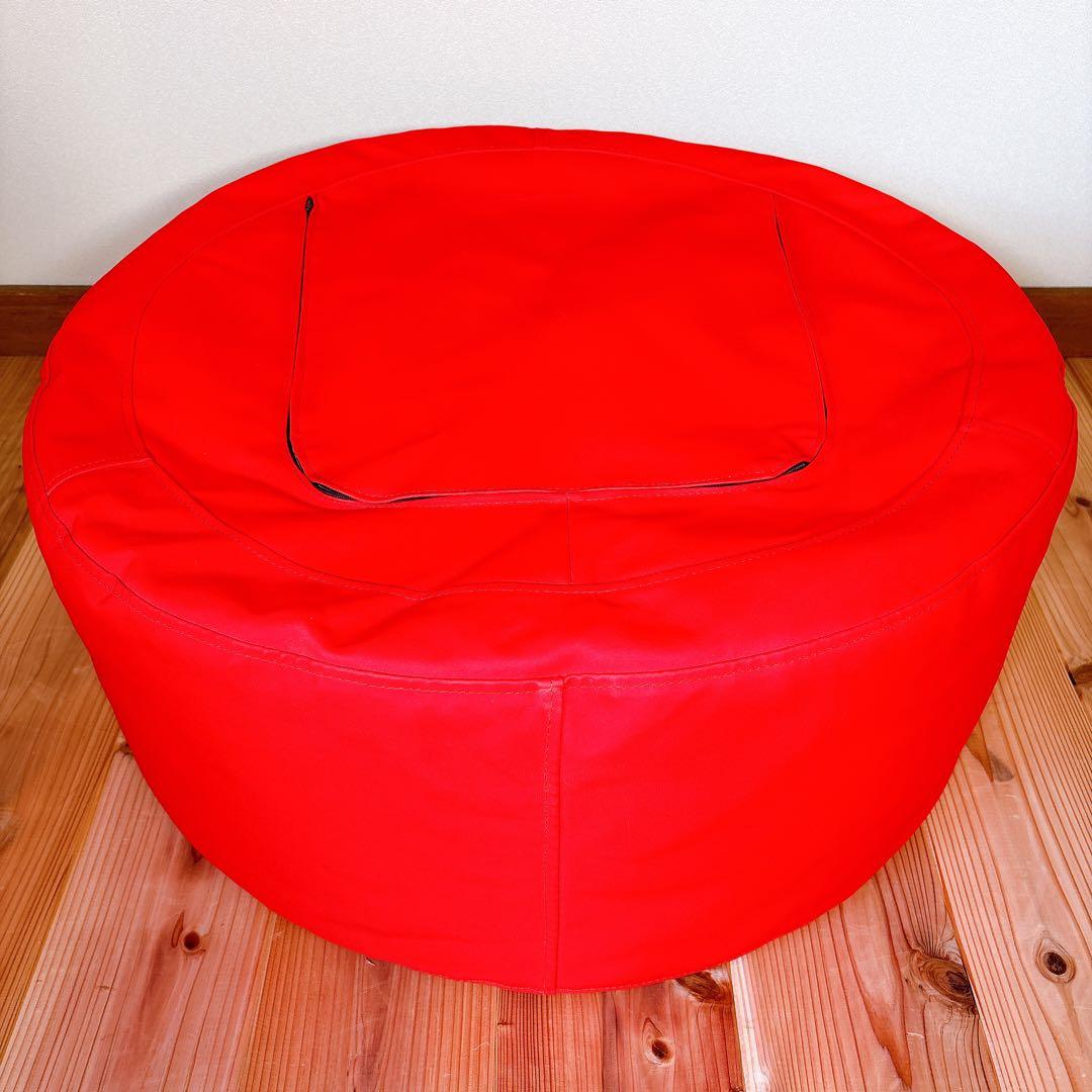 【良品】 ligne roset リーンロゼ ビーズクッション ソファ レッド