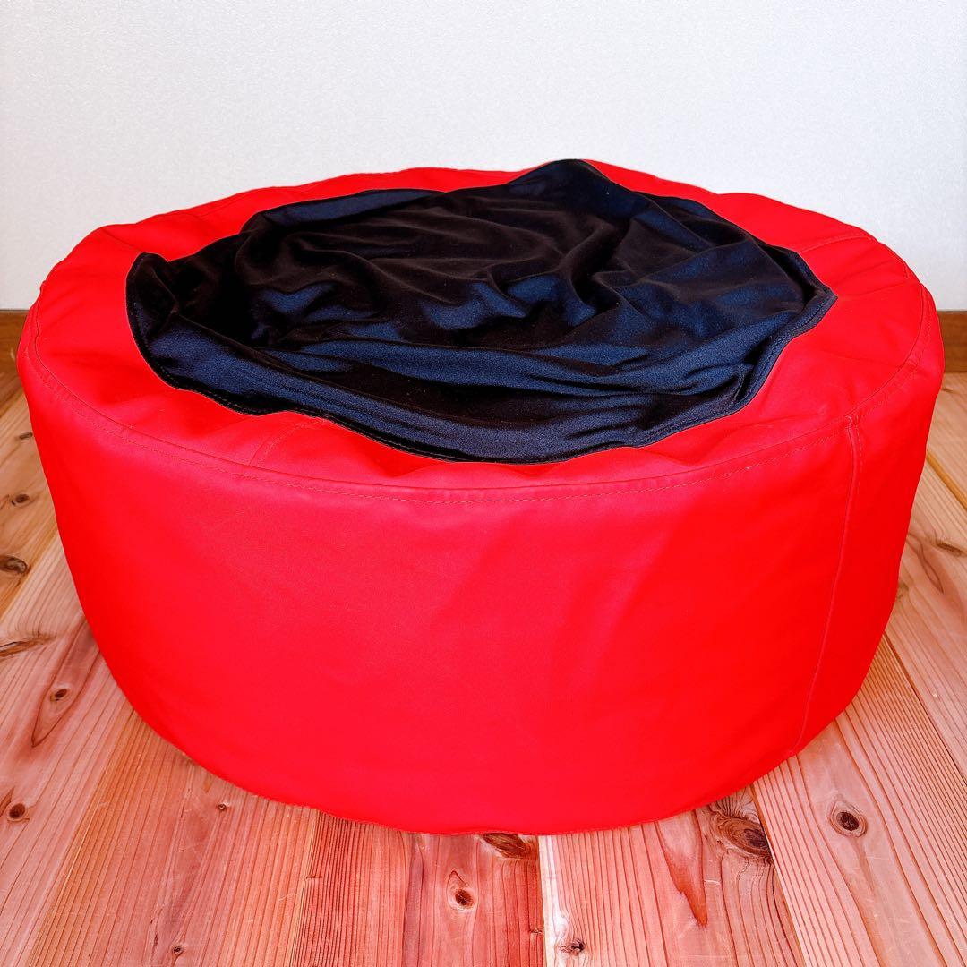 【良品】 ligne roset リーンロゼ ビーズクッション ソファ レッド