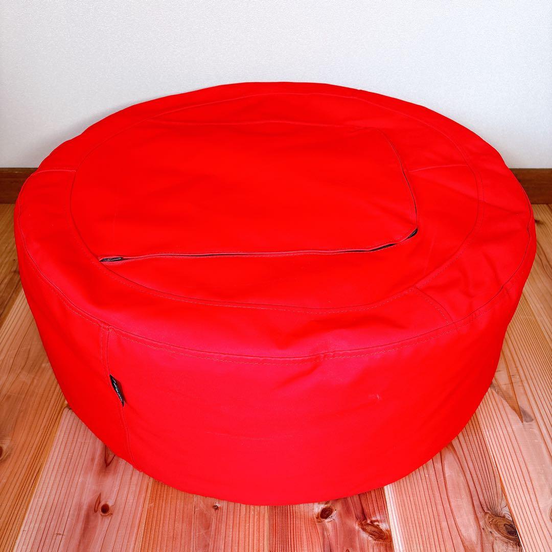 【良品】 ligne roset リーンロゼ ビーズクッション ソファ レッド