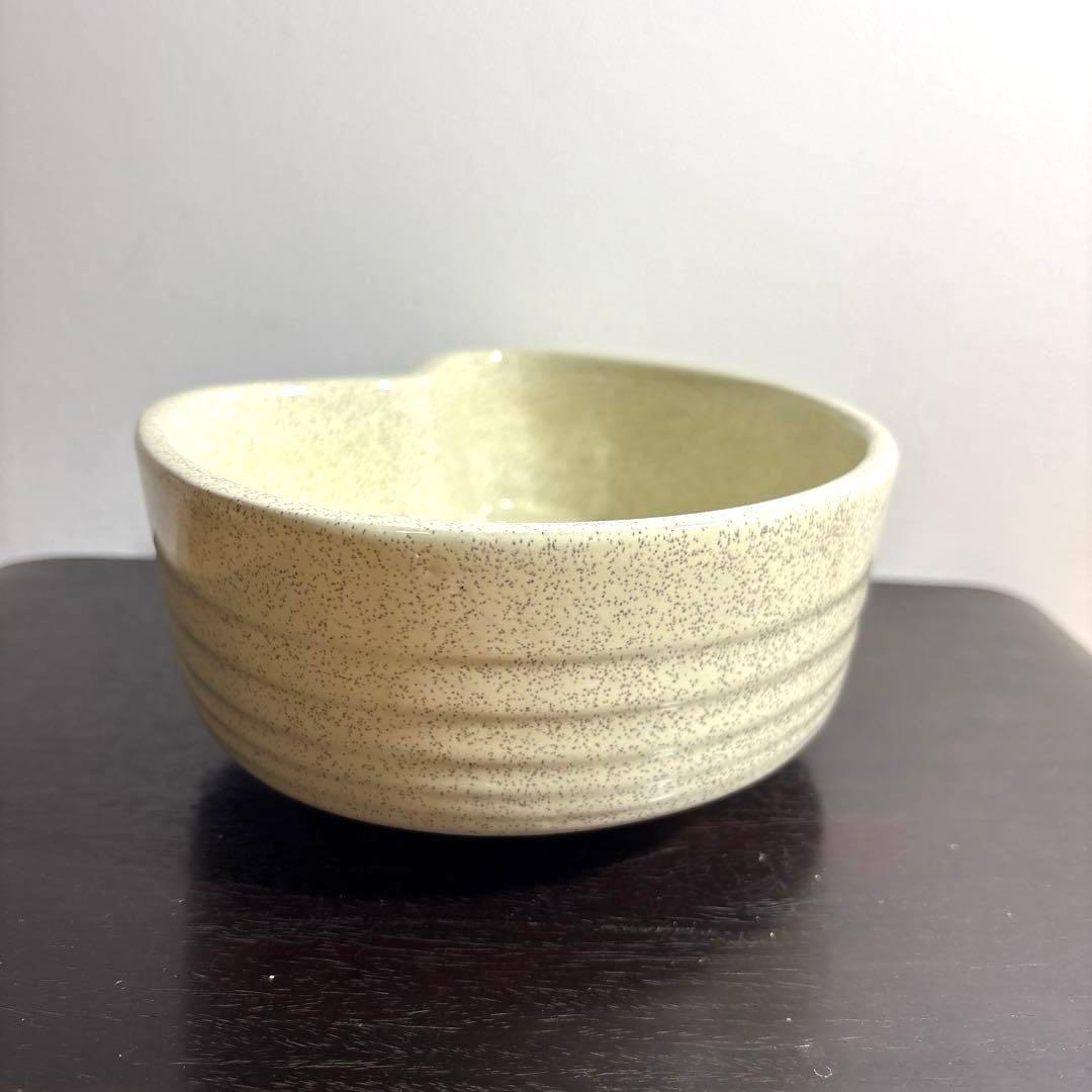 ぎんざ陶雅堂 花器 水盤 変形 三つ足 斑点模様 陶器 生け花 華道具