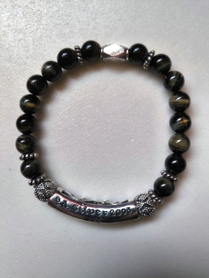ハンドメイドsilver925 ＆ ブルータイガーアイ 天然石ブレスレット