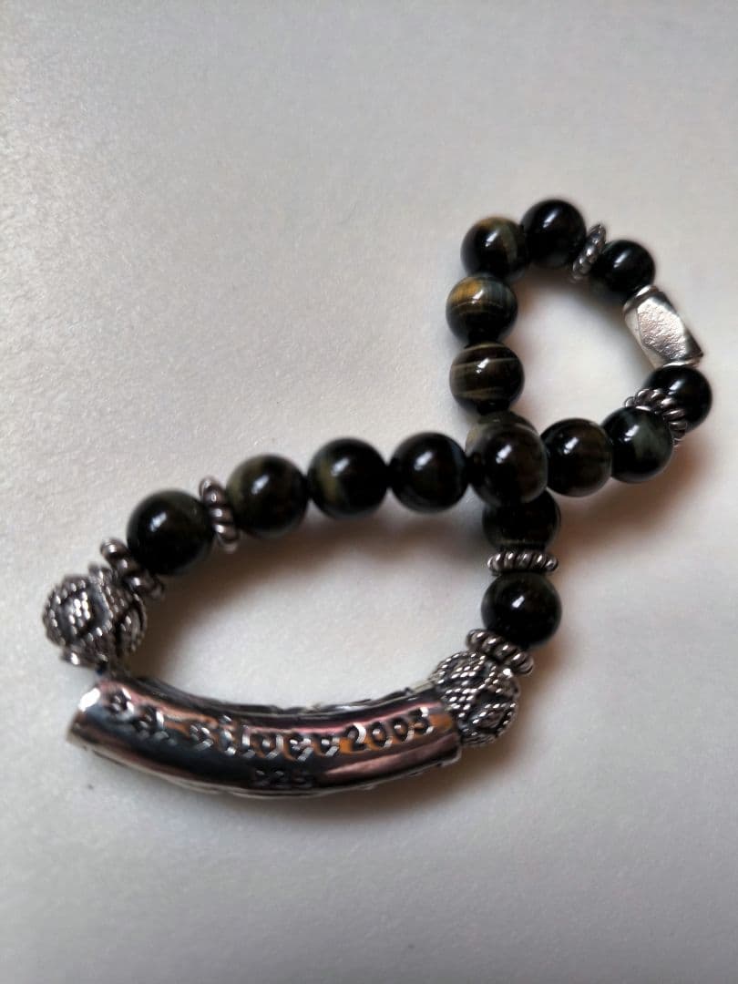 ハンドメイドsilver925 ＆ ブルータイガーアイ 天然石ブレスレット