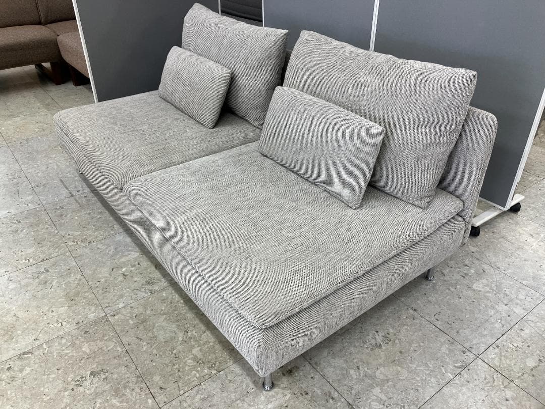 IKEA　3人掛けソファ　セクション　ソーデルハムン　グレー