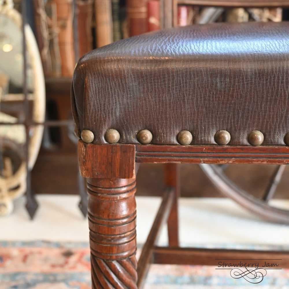 ふ*が様 L3710-2-4 英国アンティーク レザー ダイニングチェア キッチ