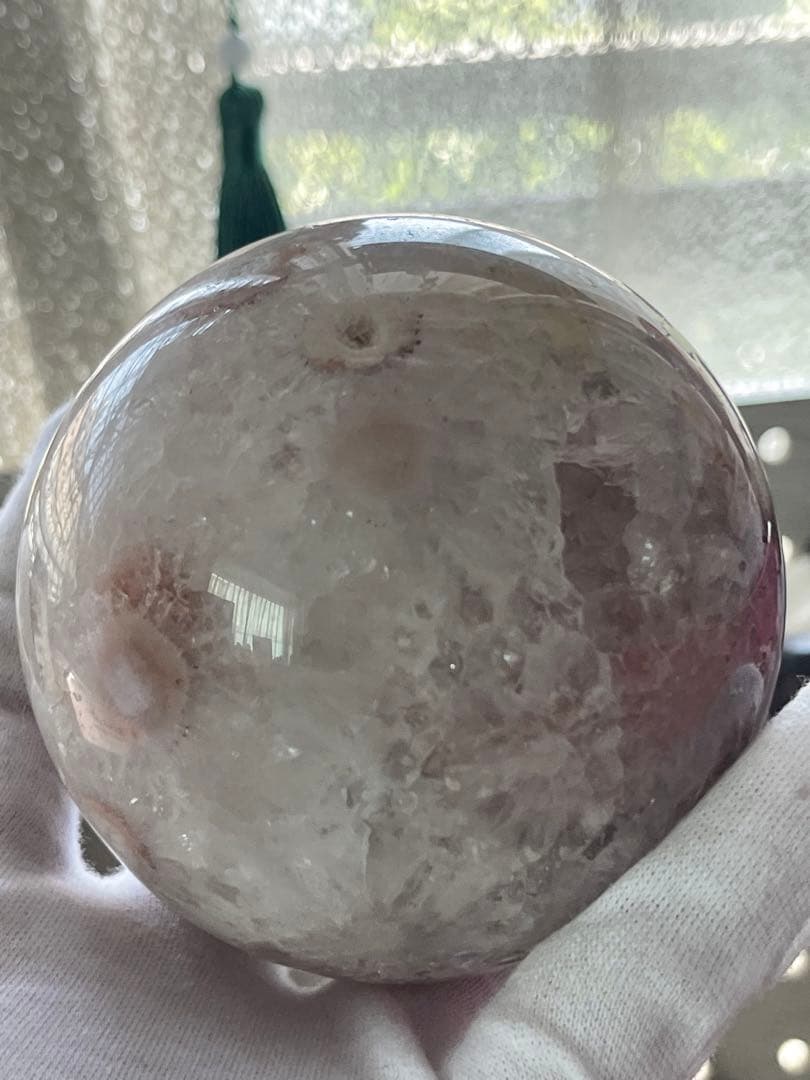 【3092】スフィア 桜瑪瑙 ピンアメ、パイライト共生