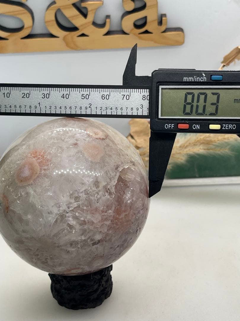 【3092】スフィア 桜瑪瑙 ピンアメ、パイライト共生