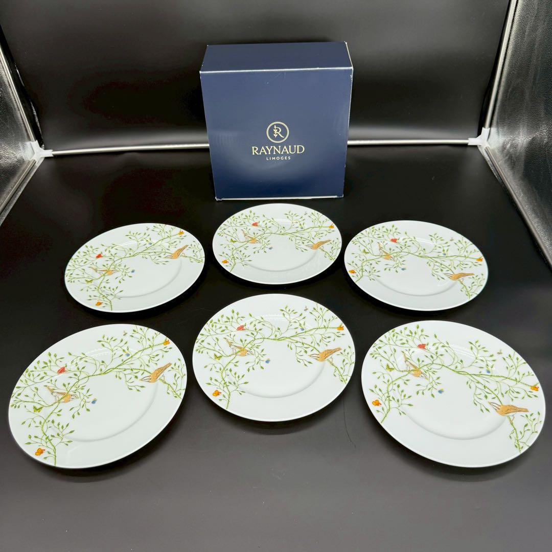 RAYNAUD ヒストリーナチュール　ブラウンバード22cm 6枚セット　箱付