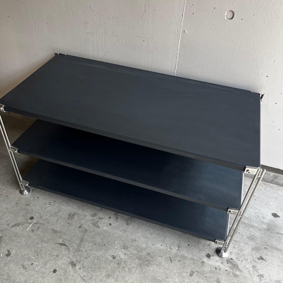 美品☆無印ステンレスユニットシェルフ・ダークグレー棚セット・ミニ