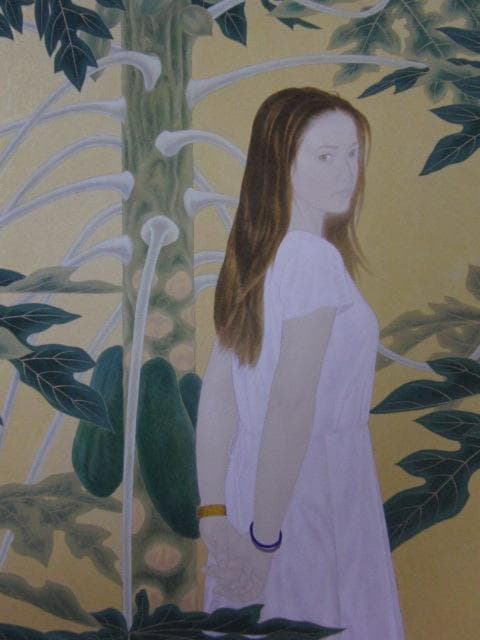 熊原清久、【植物園にて】、希少な額装用画集より、状態良好、新品額装付