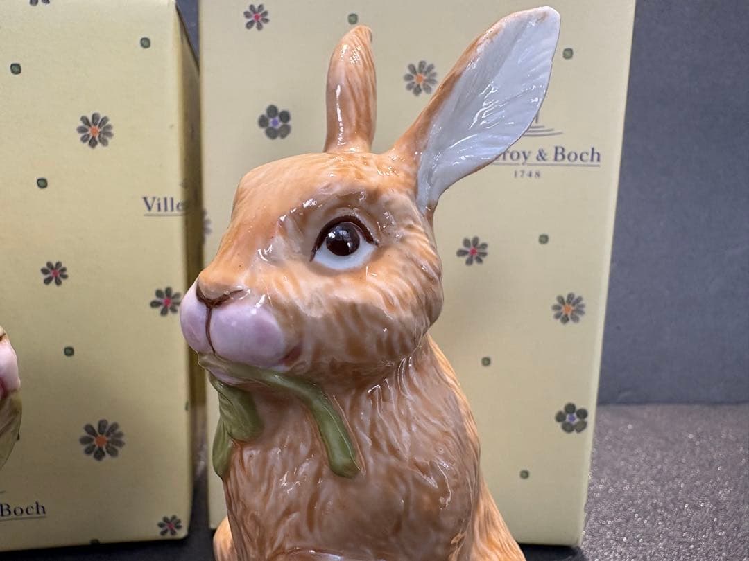 レア箱付】ビレロイ&ボッホ うさぎ 置物 2セット イースター - メルカリ