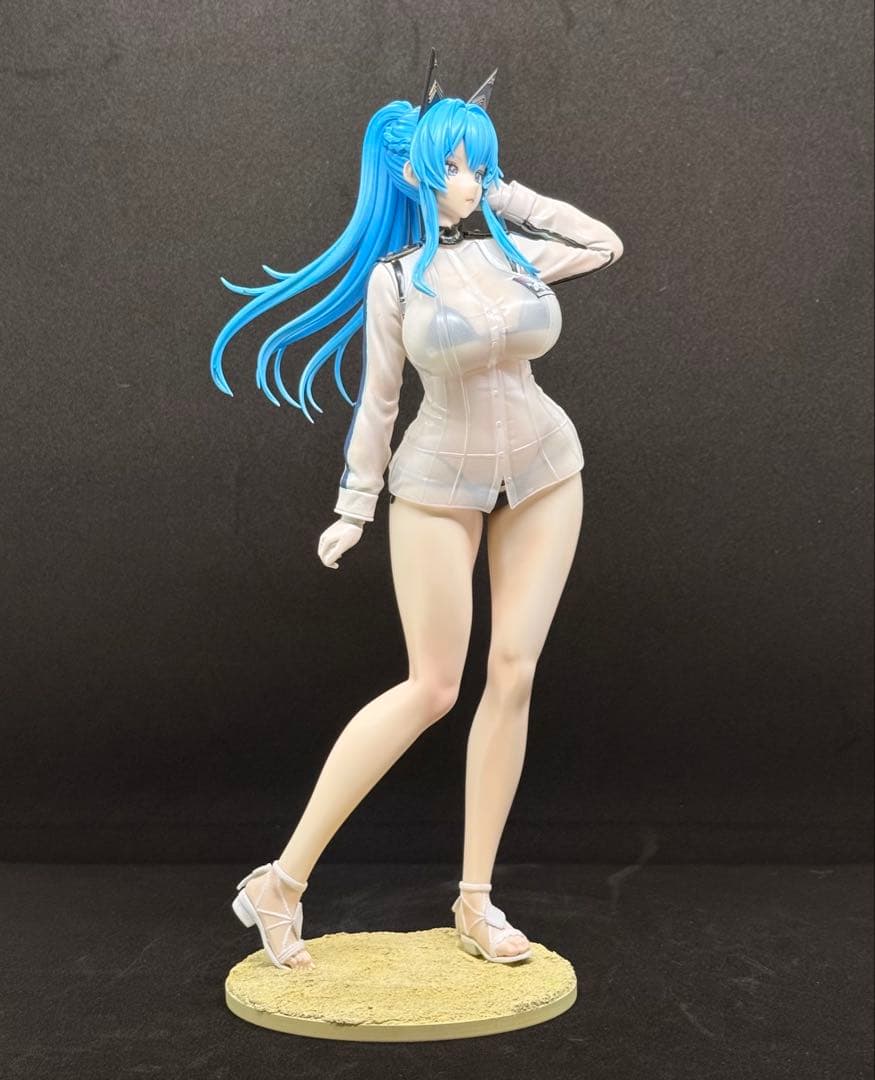 マ*7様 【ガレージキット完成品】勝利の女神 NIKKE ヘルム　アクアマリン