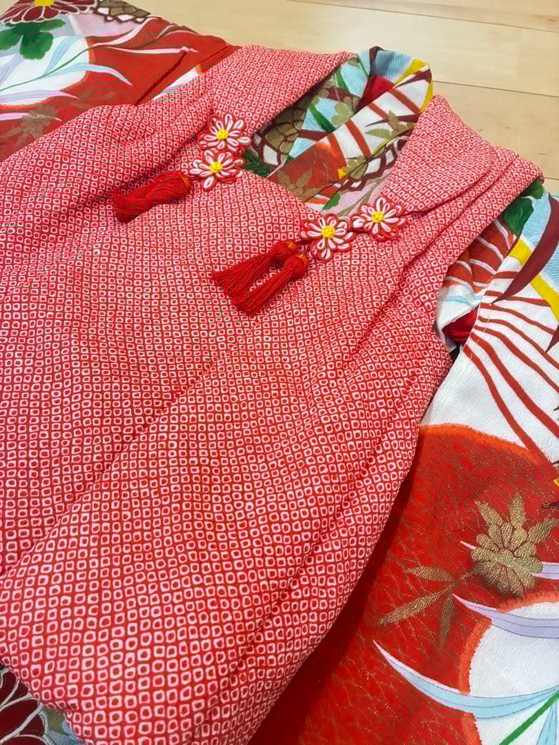 3歳七五三用 アンティーク着物と被布セット