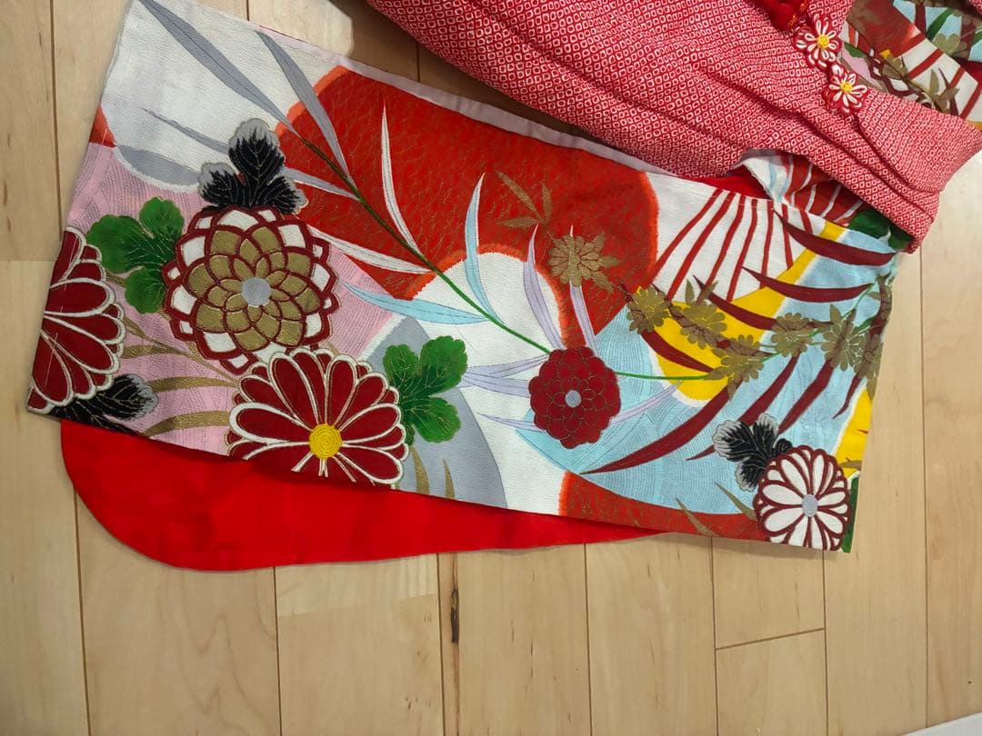 3歳七五三用 アンティーク着物と被布セット