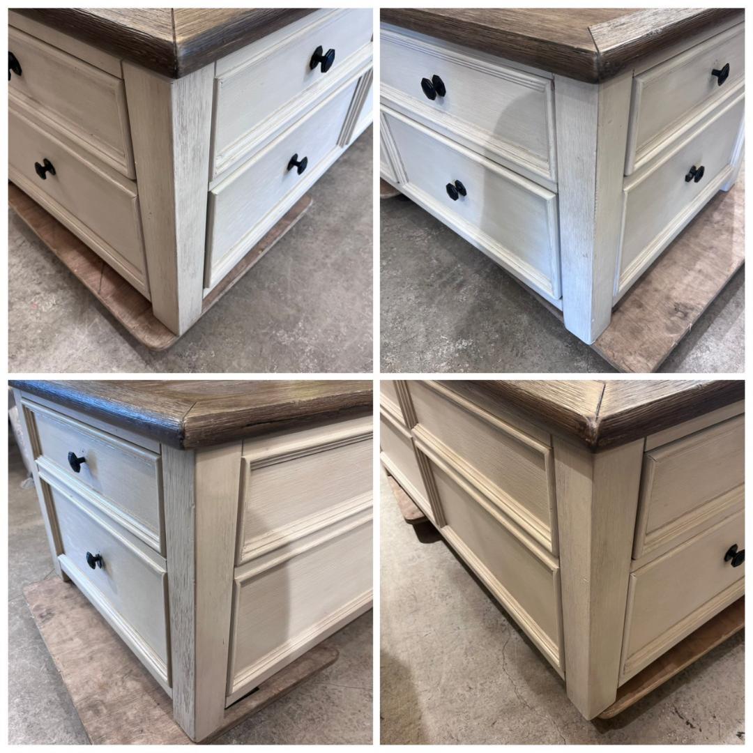 N【定価10万】 アシュレイ リフトトップテーブル フレンチカントリー