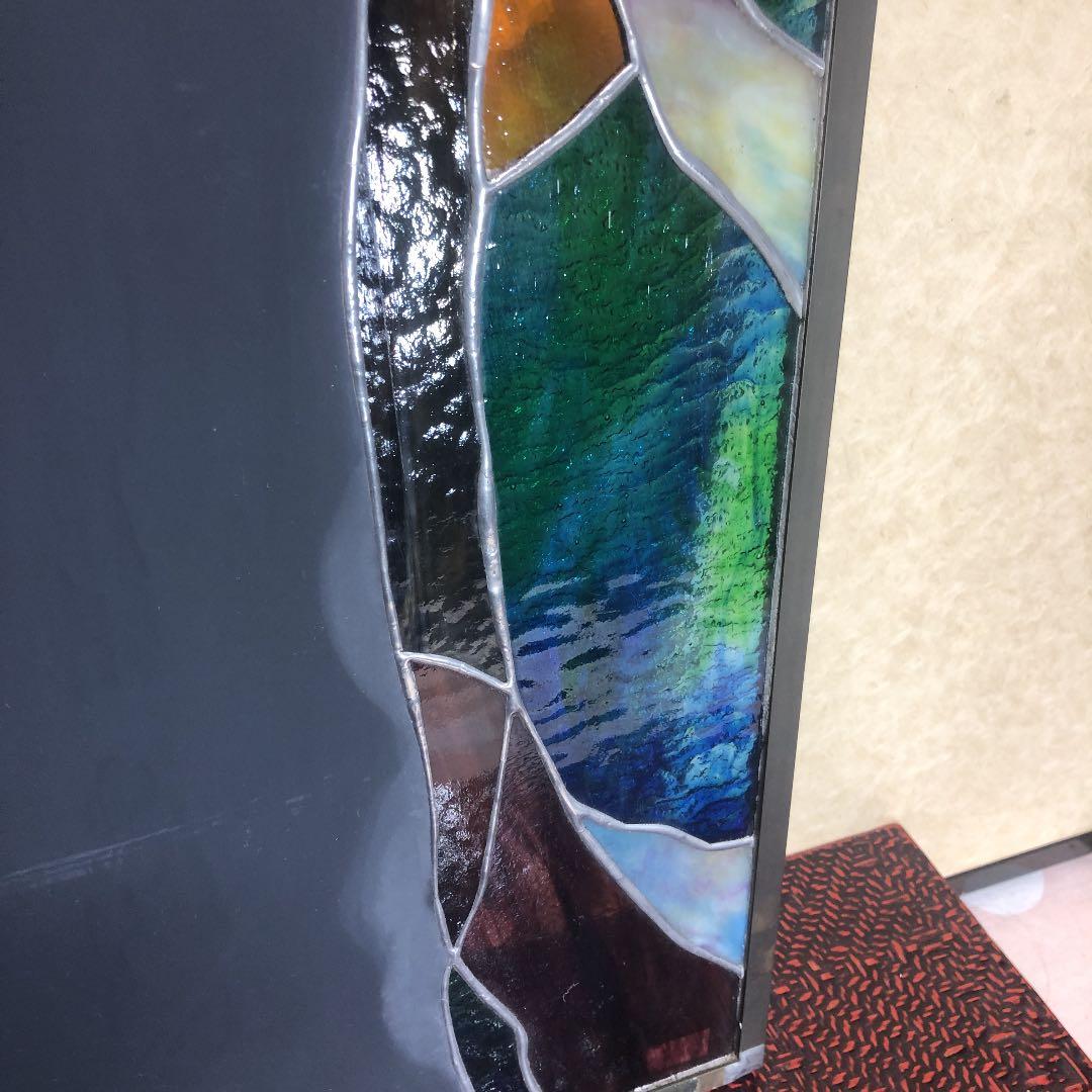 ステンドグラス鏡一体型壁掛け