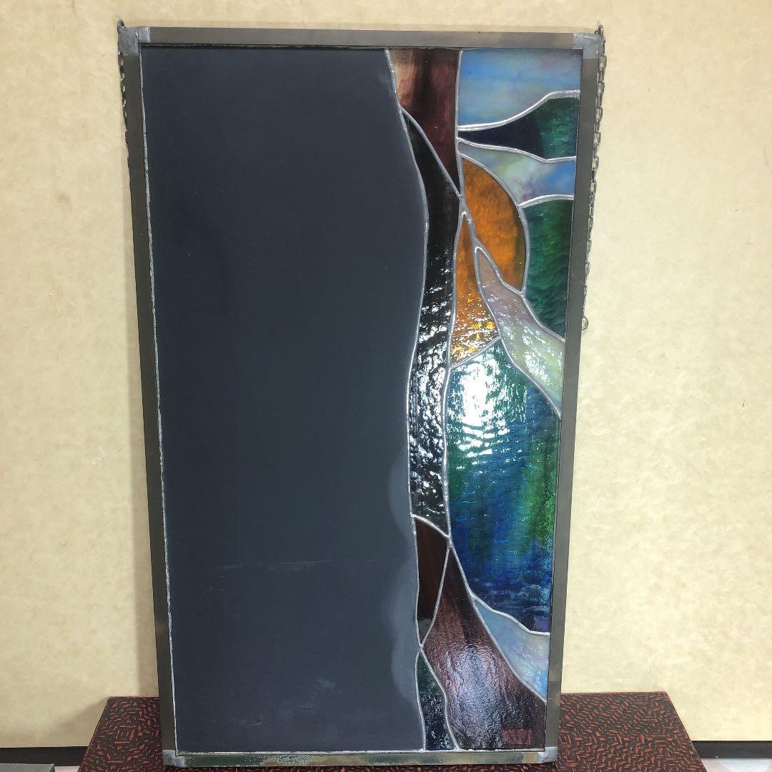 ステンドグラス鏡一体型壁掛け