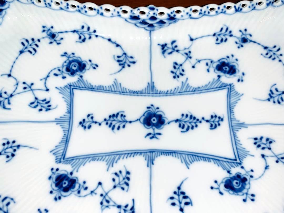 未使用品 廃盤品 ロイヤルコペンハーゲン フルレース スクエアプレート トレイ