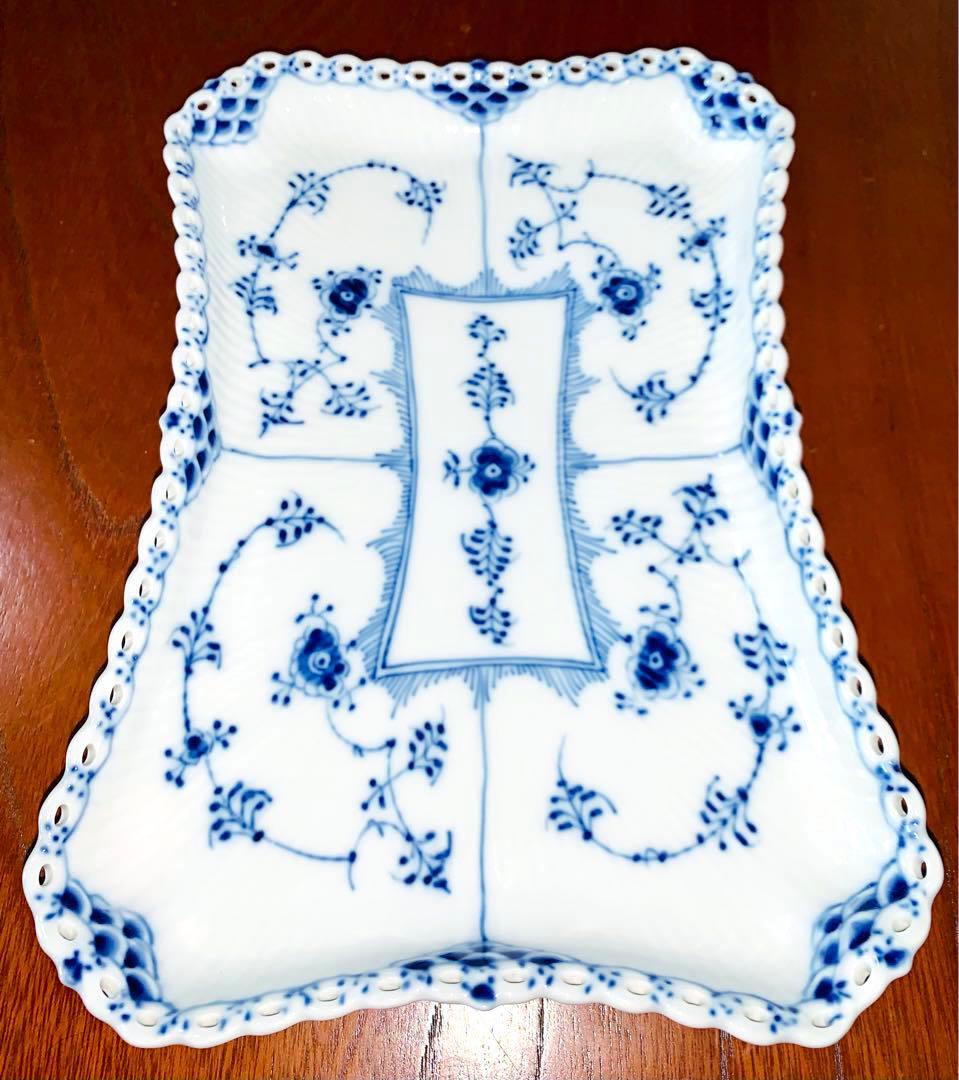 未使用品 廃盤品 ロイヤルコペンハーゲン フルレース スクエアプレート トレイ