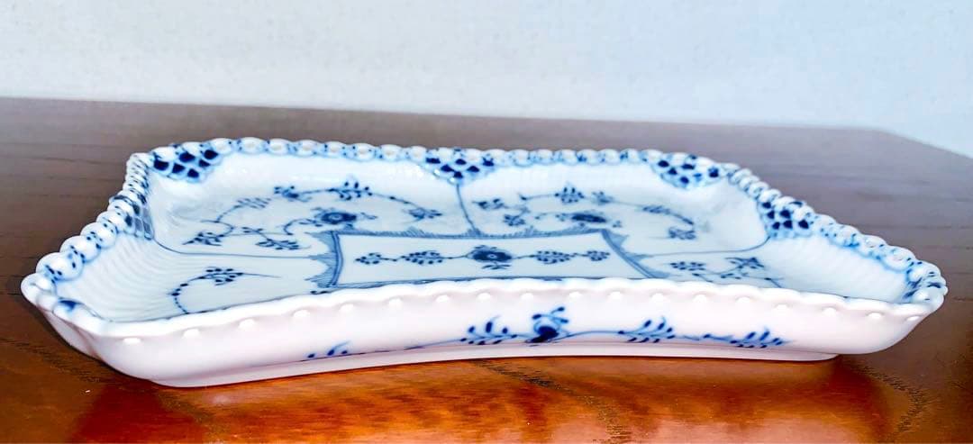 未使用品 廃盤品 ロイヤルコペンハーゲン フルレース スクエアプレート トレイ